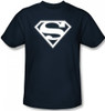 Image Closeup for Superman T-Shirt - Navy & White Shield Logo