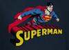Superman T-Shirt - Flying Over Logo Distressed