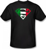 Image Closeup for Superman T-Shirt - Italian Flag Shield