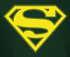 Image Closeup for Superman T-Shirt - Yellow & Green Shield Logo