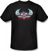 Image Closeup for Superman T-Shirt - Chrome Wings Shield Logo