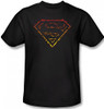 Image Closeup for Superman T-Shirt - Flame Outlined Logo
