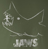 Image Closeup for Jaws T-Shirt - Chalkboard