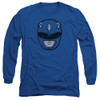 Image for Mighty Morphin Power Rangers Long Sleeve Shirt - Blue Ranger Mask