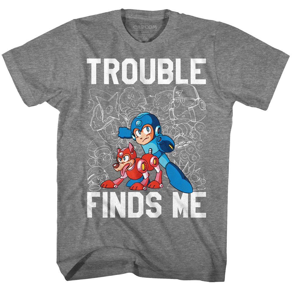 Mega Man Trouble T-Shirt - NerdKungFu