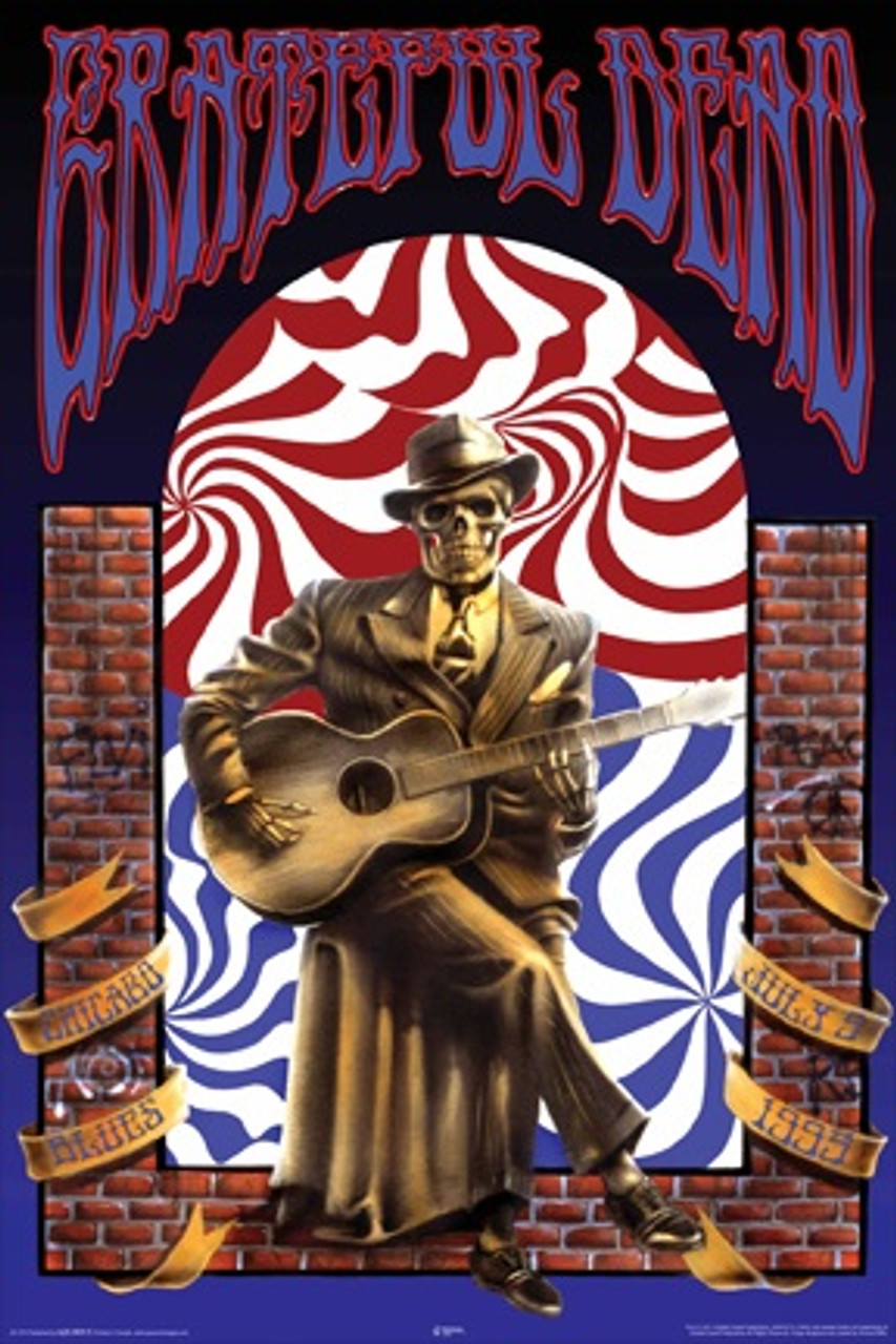 grateful dead skeleton poster