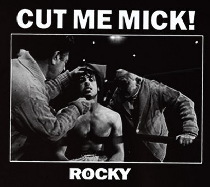 Rocky T-Shirt Cut Me, Mick | NerdKungFu.com