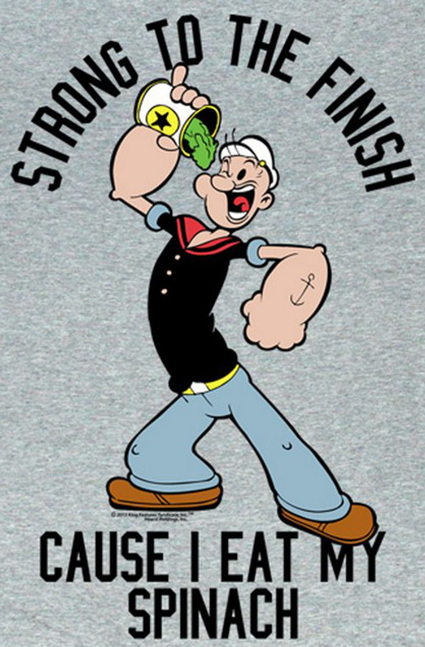 Popeye EAT MORE SPINACH Licensed T-Shirt KIDS Sizes 4 7 5/6 