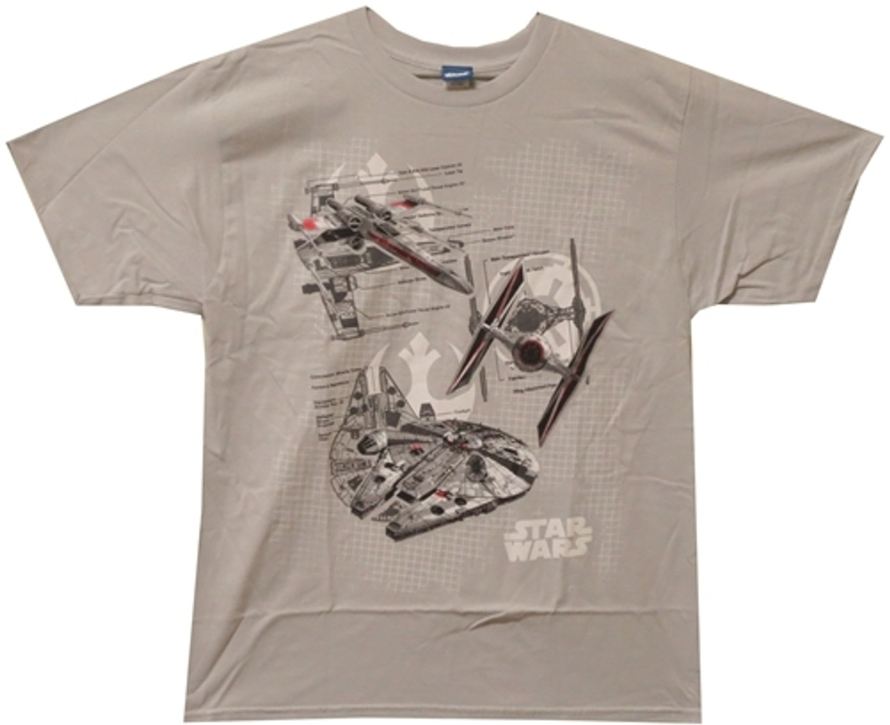 Il Inspectie Permanent Star Wars T-Shirt - Ships Diagrams | NerdKungFu.com