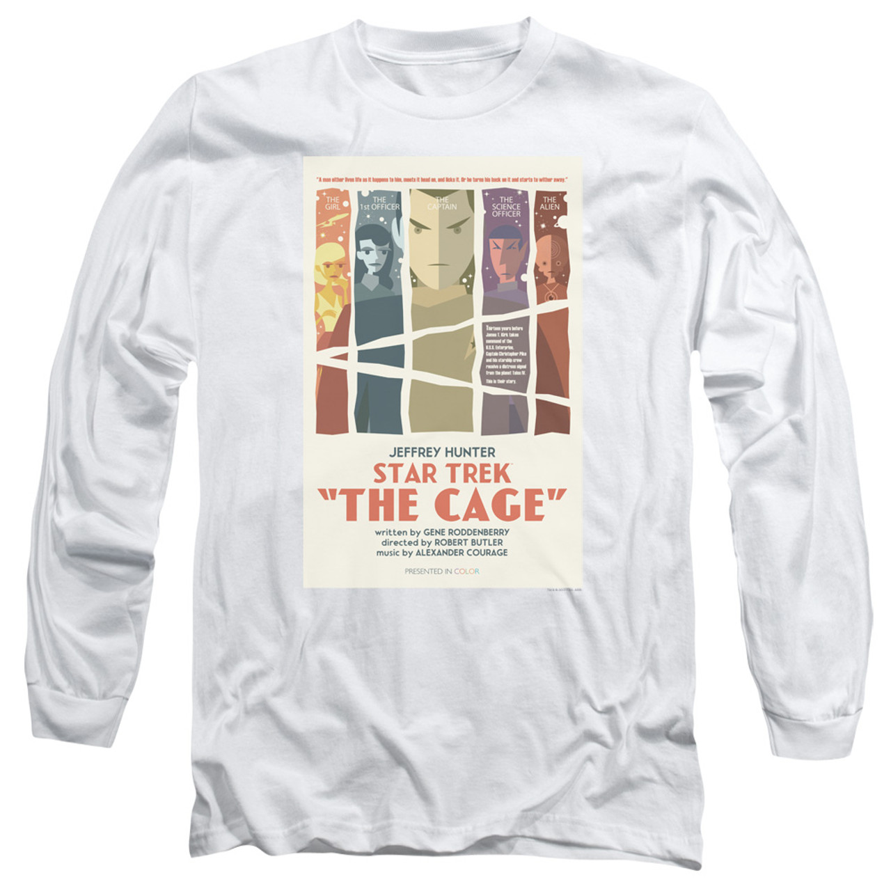 Star Trek the Original Series Long Sleeve Tos 80 On White