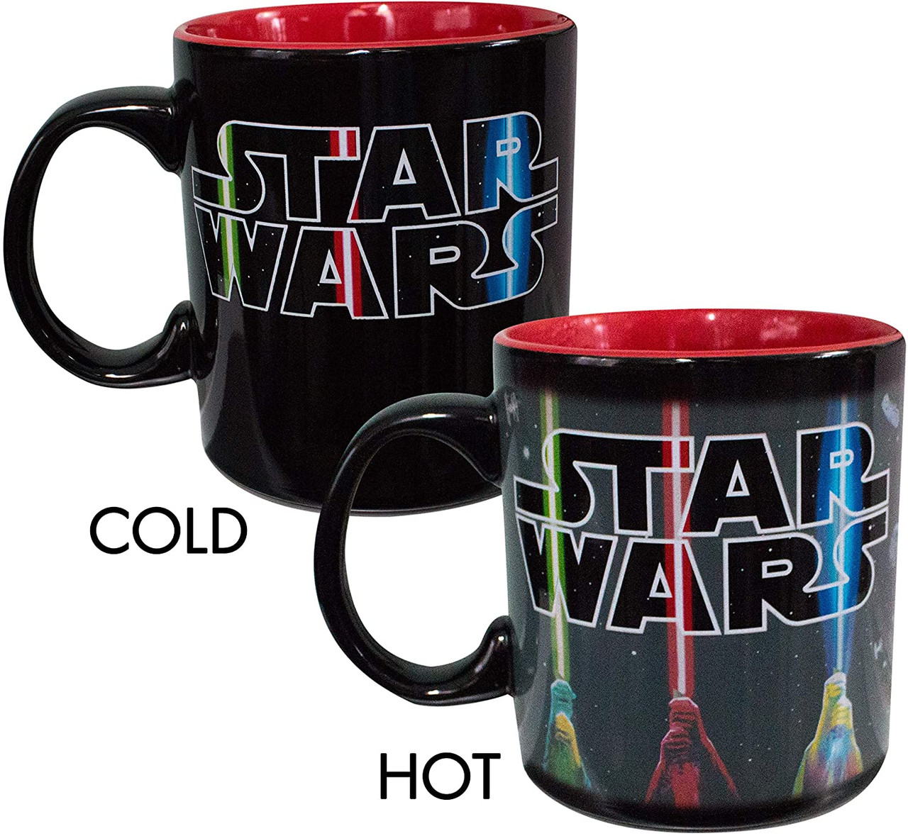 Star Wars Lightsaber Logo Heat Transforming Coffee Mug - NerdKungFu