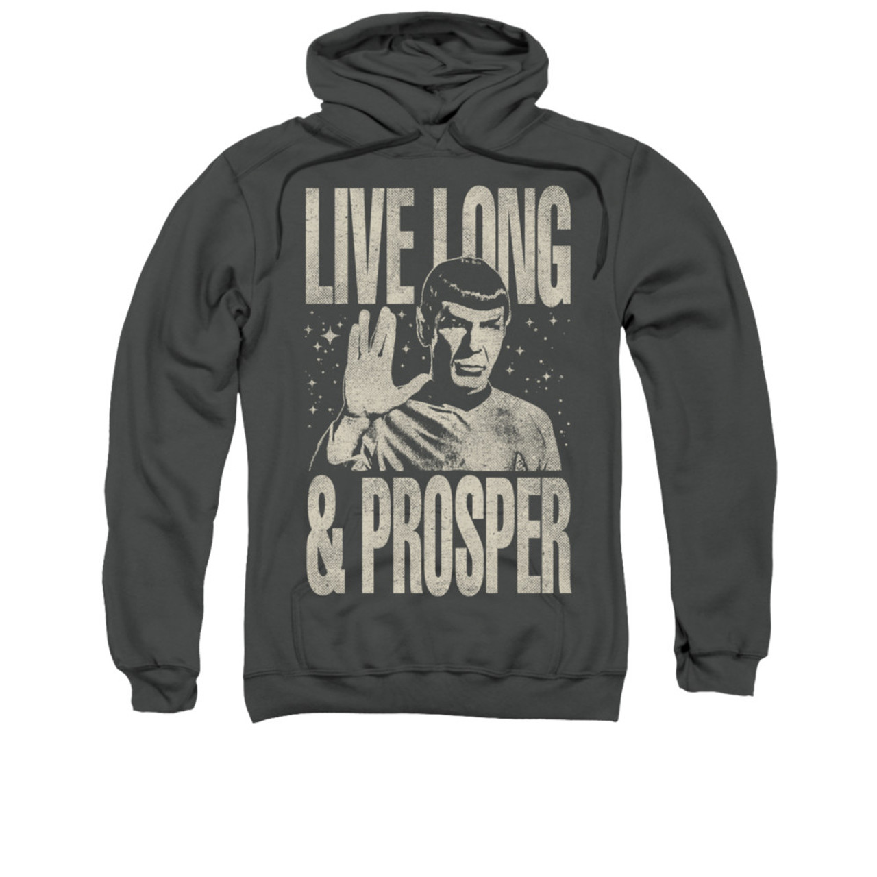 Star Trek Hoodie - Monotone Live Long & Prosper