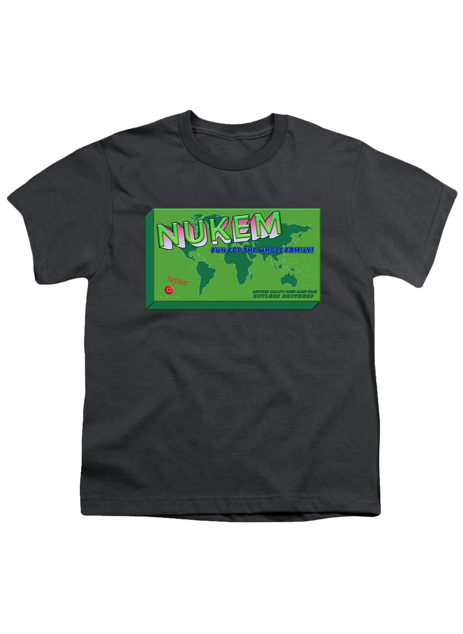 Image for Nukem the Board Game Youth/Toddler T-Shirt on Charcoal