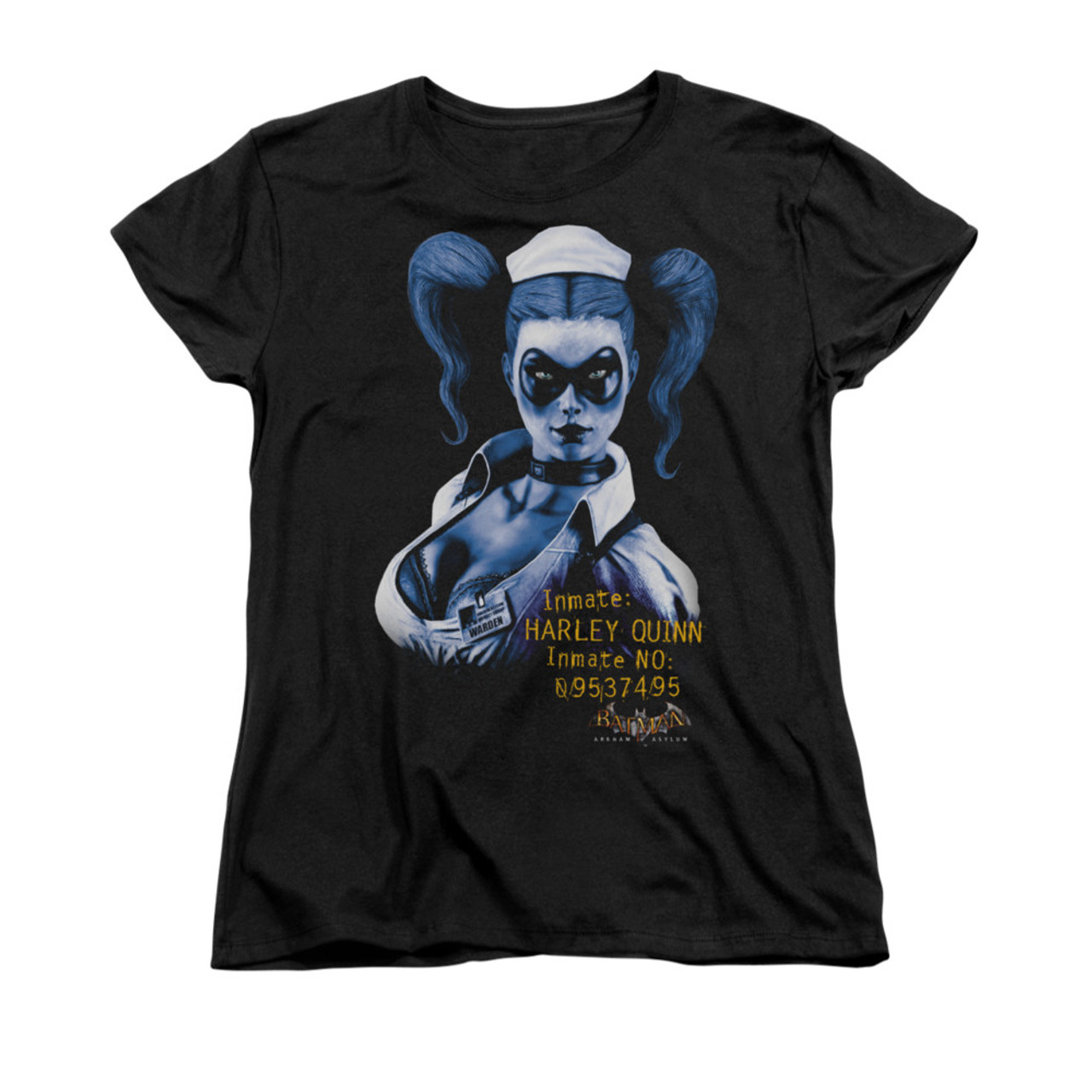 Batman Arkham Asylum Womans T-Shirt - Arkham Harley Quinn