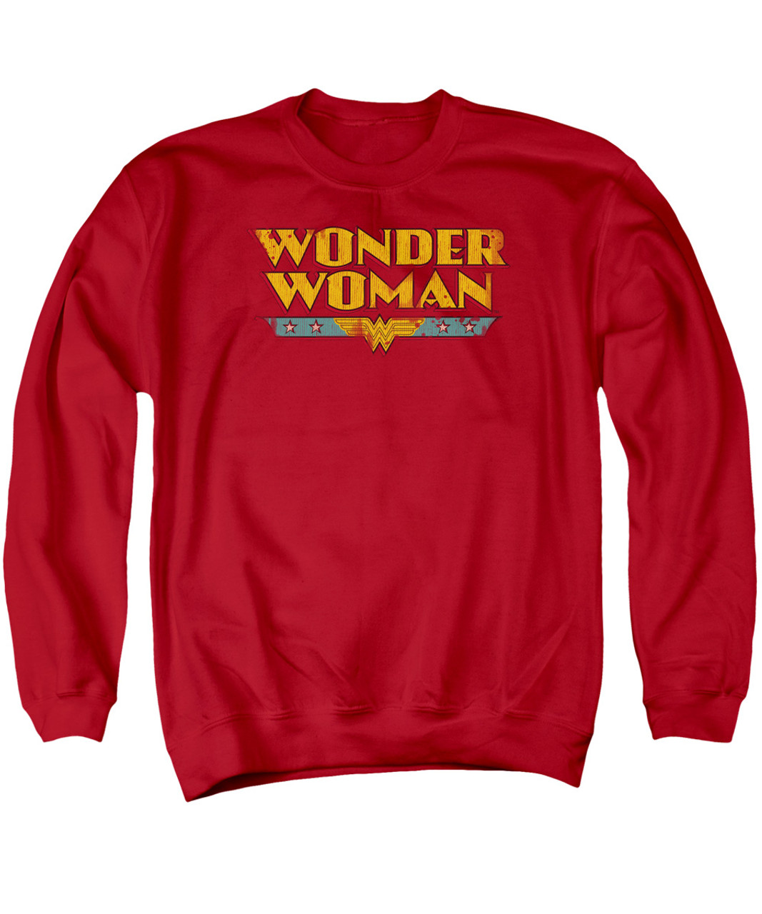 Wonder Woman Logo Distressed Unisex Crewneck Sweatshirt