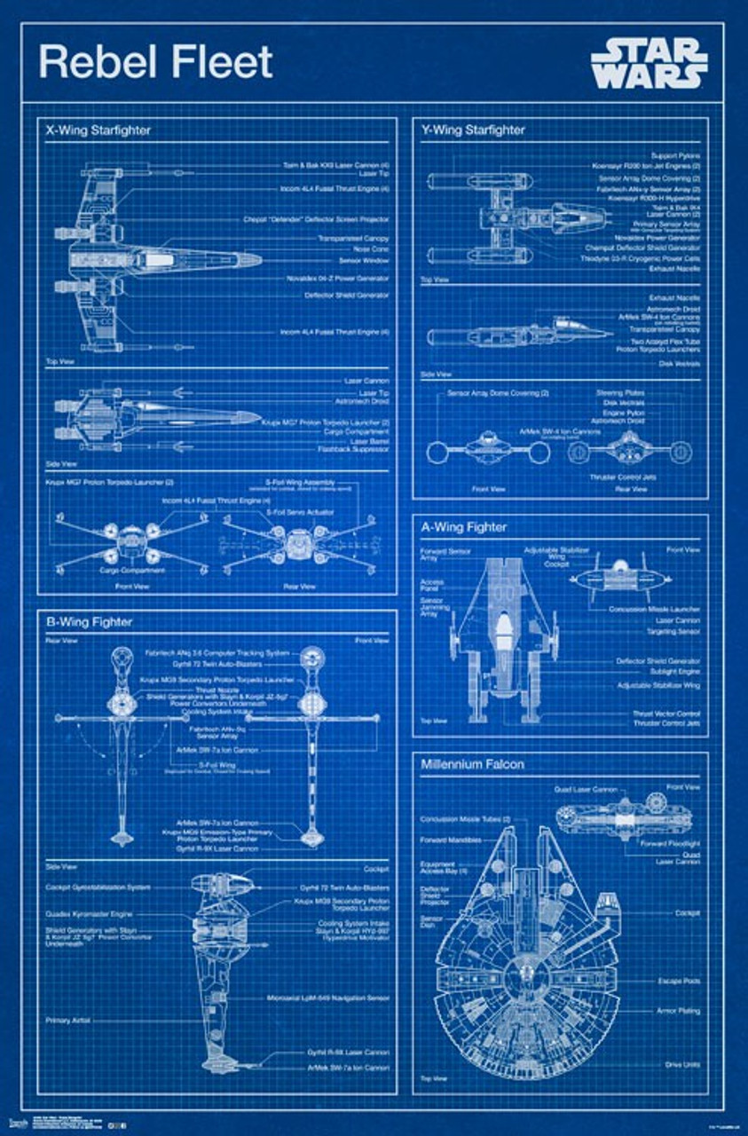 Star Wars Ship Blueprint Mug