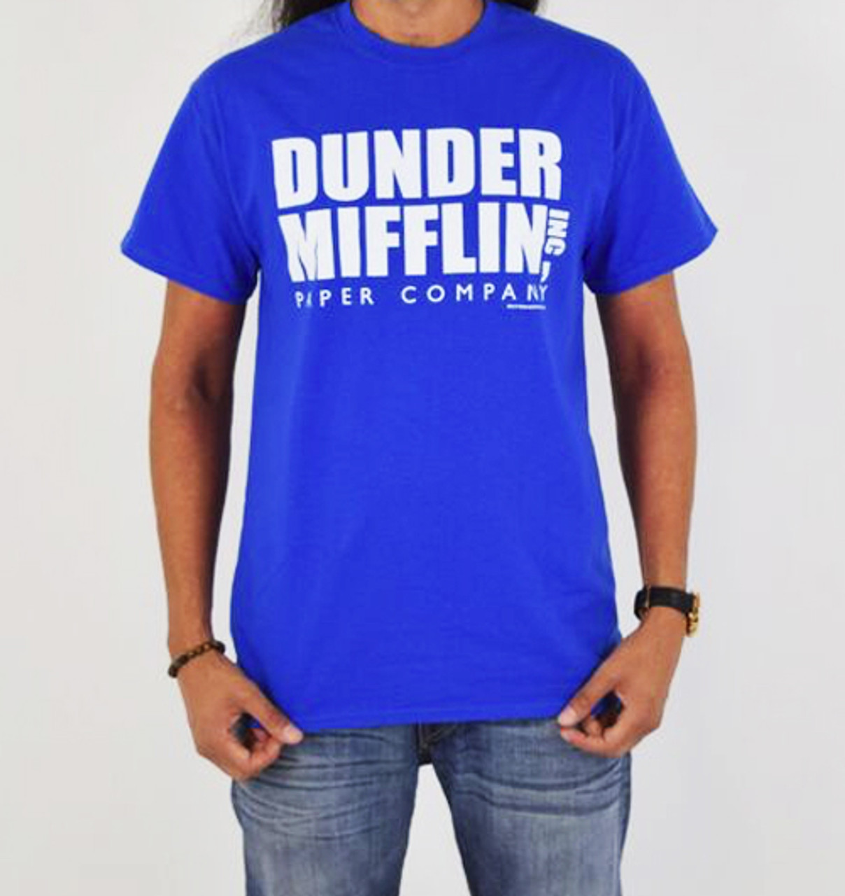 Buy Official The Office Dunder Mifflin Royal Blue Graphic TShirt