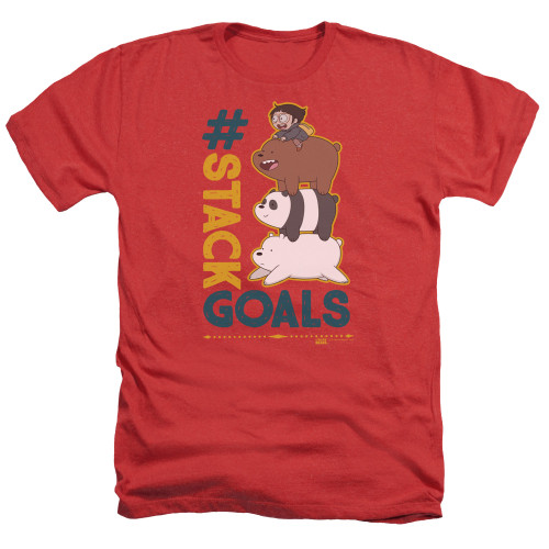 Image for We Bare Bears Heather T-Shirt - Stack Goals