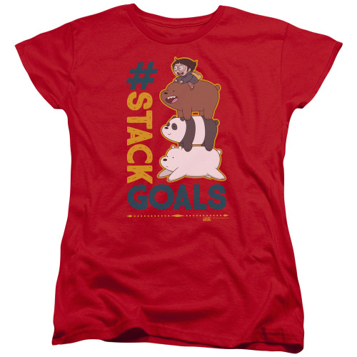Image for We Bare Bears Womans T-Shirt - Stack Goals