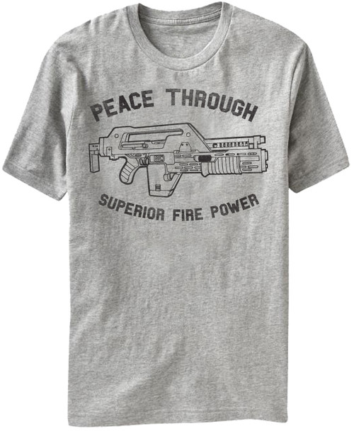 Alien T-Shirt - Peace Through Superior Firepower