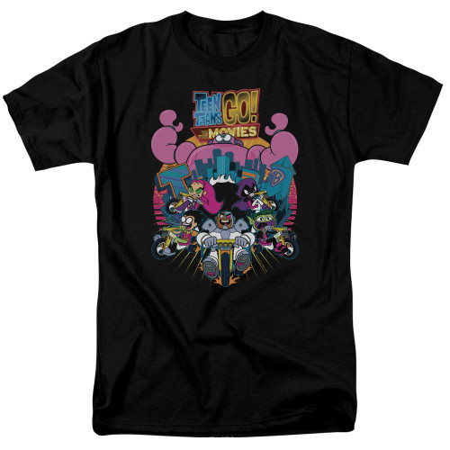 Image for Teen Titans Go! T-Shirt - Go to the Movies Burst Through