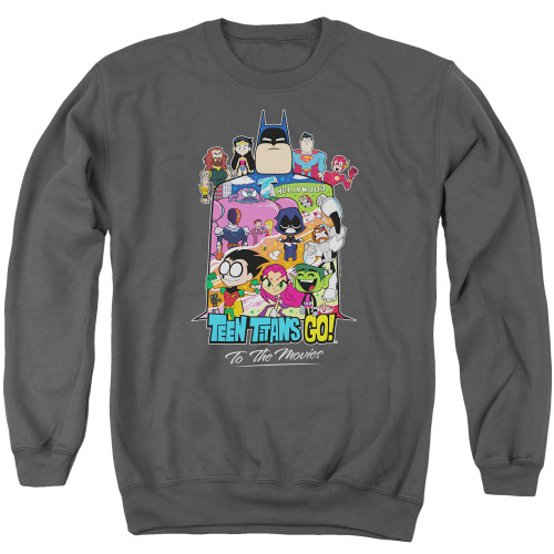Image for Teen Titans Go! Crewneck - Go to the Movies Hollywood