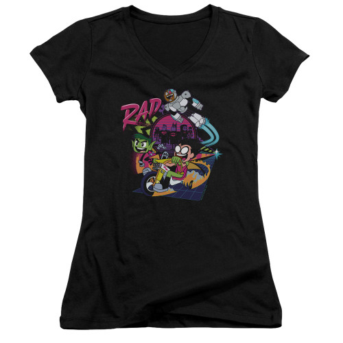 Image for Teen Titans Go! Girls V Neck T-Shirt - Go to the Movies Rad
