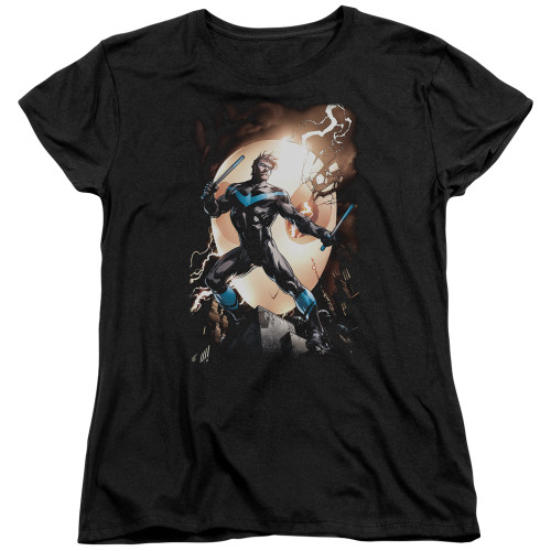 Image for Batman Woman's T-Shirt - Nightwing Against Owls