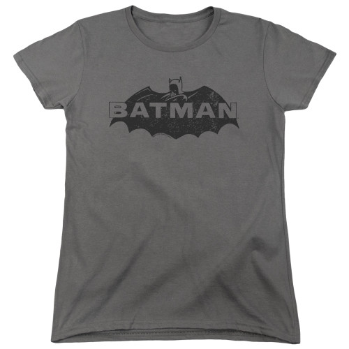 Image for Batman Woman's T-Shirt - Newsprint Logo