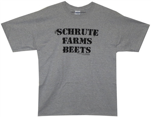 Image Closeup for The Office Schrute Farms Beets T-Shirt