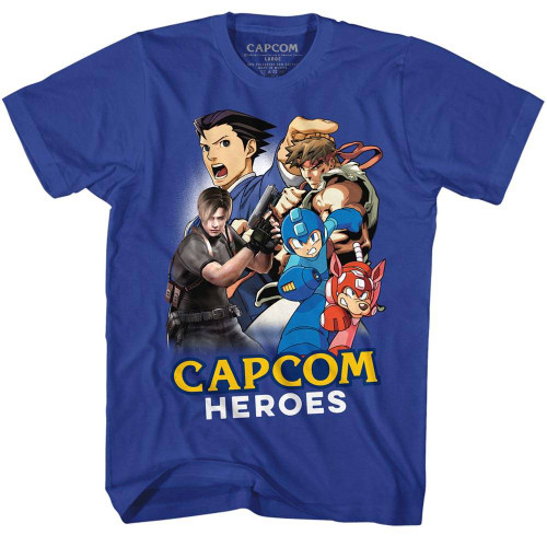 Image for Capcom Heroes Cartoon Mashup T-Shirt