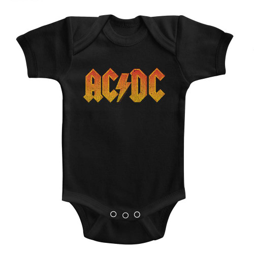 Image for AC/DC Distress Orange Infant Baby Creeper