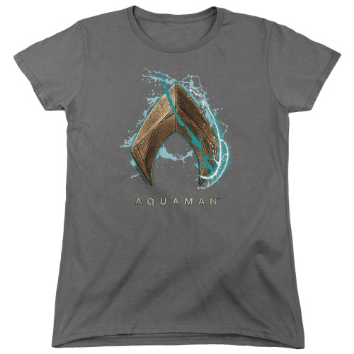 Image for Aquaman Movie Womans T-Shirt - Water Shield