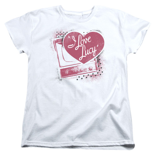 Image for I Love Lucy Woman's T-Shirt - Spray Paint Heart