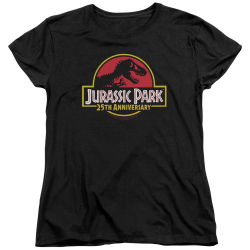 Image for Jurassic Park Womans T-Shirt - 25th Anniversary Logo