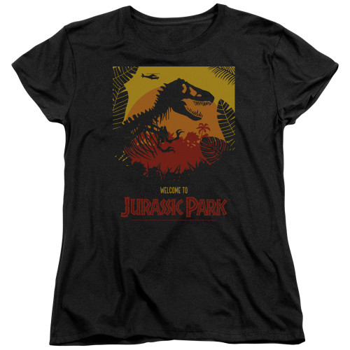 Image for Jurassic Park Womans T-Shirt - Welcome to JP