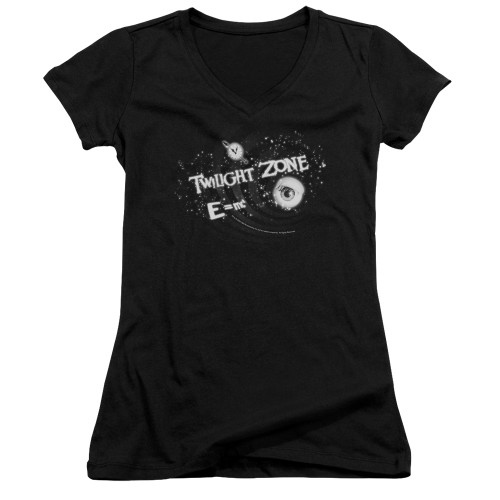 Image for The Twilight Zone Girls V Neck T-Shirt - E=MC2