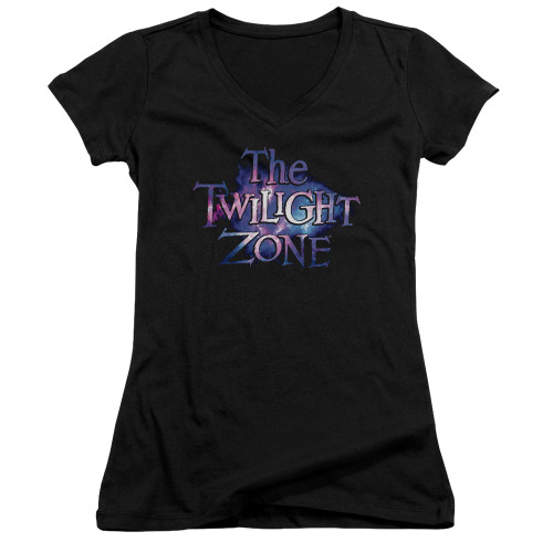 Image for The Twilight Zone Girls V Neck T-Shirt - Twilight Galaxy