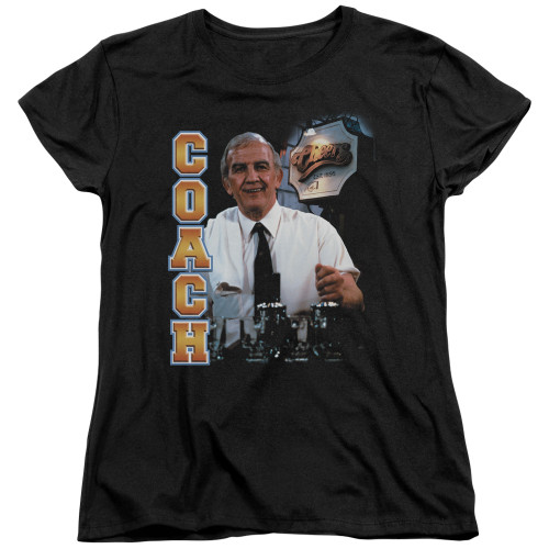 Image for Cheers Woman's T-Shirt - Coach Serving