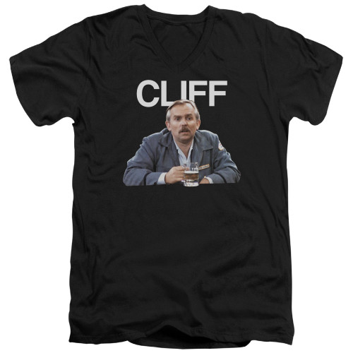 Image for Cheers T-Shirt - V Neck - Cliff Clavin