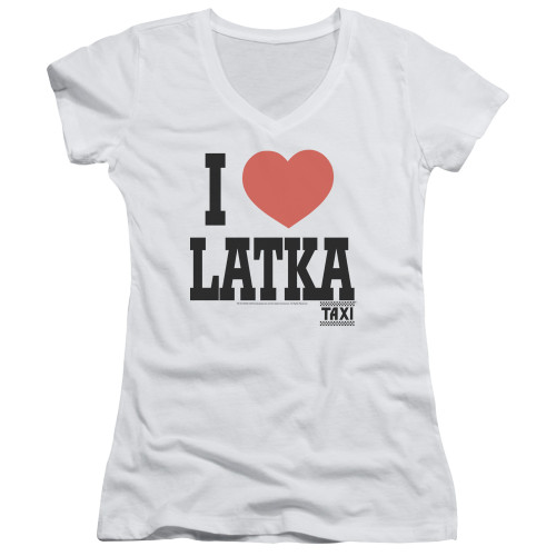 Image for Taxi Girls V Neck T-Shirt - I Heart Latka