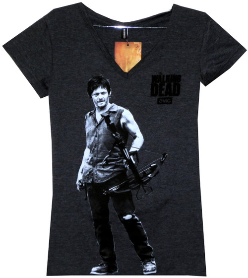 The Walking Dead Girls T-Shirt - Darryl with Crossbow
