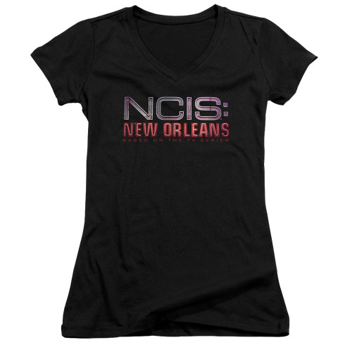 Image for NCIS Girls V Neck T-Shirt - Neon SIgn