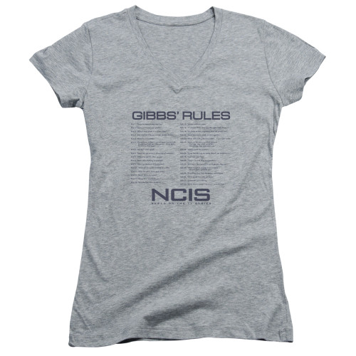 Image for NCIS Girls V Neck T-Shirt - Gibbs Rules