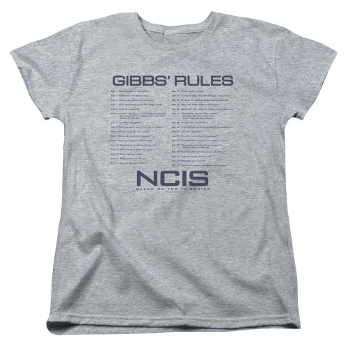 Image for NCIS Woman's T-Shirt - Gibbs Rules