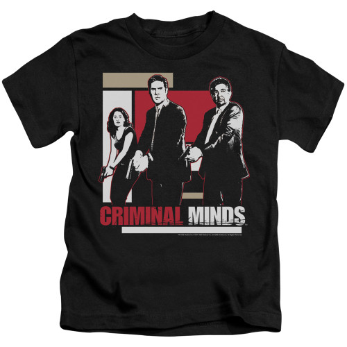 Image for Criminal Minds Kids T-Shirt - Guns Drawn
