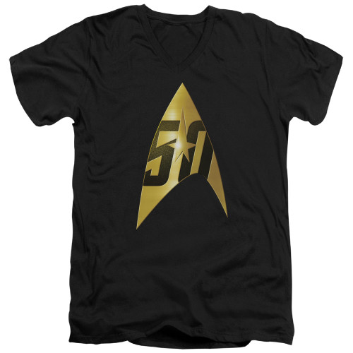 Image for Star Trek T-Shirt - V Neck - 50th Anniversary Delta