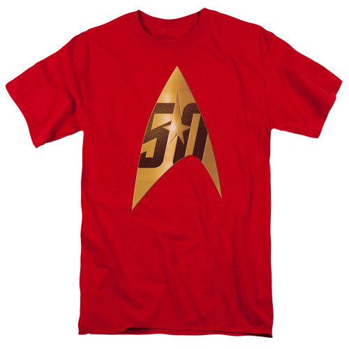 Image for Star Trek T-Shirt - Red Anniversary Delta