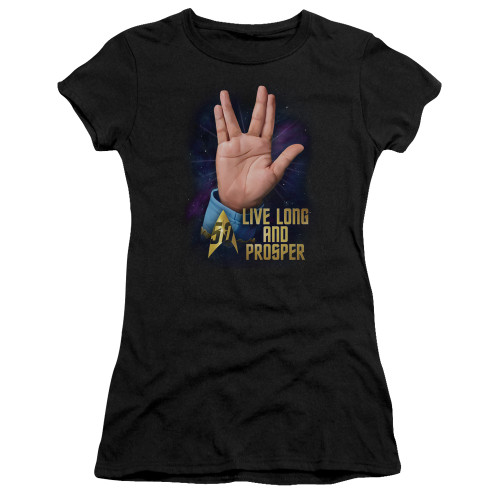 Image for Star Trek Girls T-Shirt - Live Long and Prosper 50th