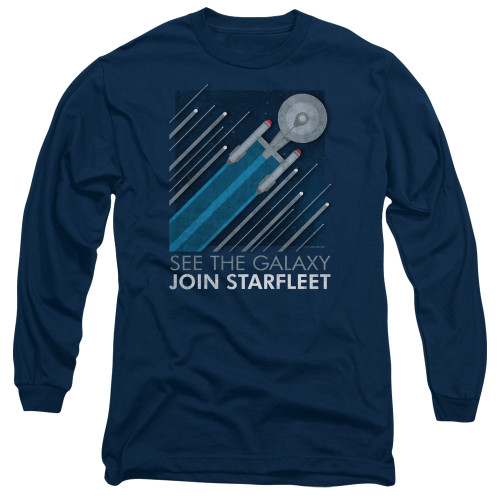 Image for Star Trek Long Sleeve T-Shirt - See the Galaxy Join Starfleet